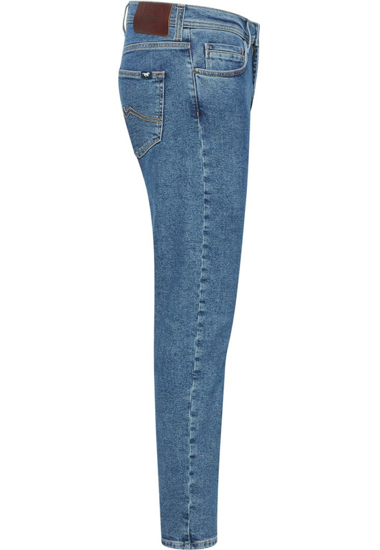 Męskie Spodnie Jeansowe Mustang Style Oregon Slim Denim Blue 1014863 5000 700