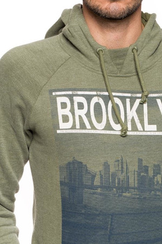 TOM TAILOR CITY PRINT HOODY OAK LEAF GREEN 2529676.00.12 COL. 7512