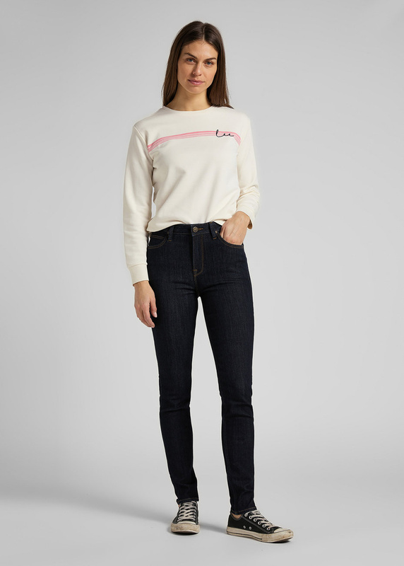 BLUZA DAMSKA LEE SEASONAL LOGO SWS OFF WHITE L53JEIMK 112112356