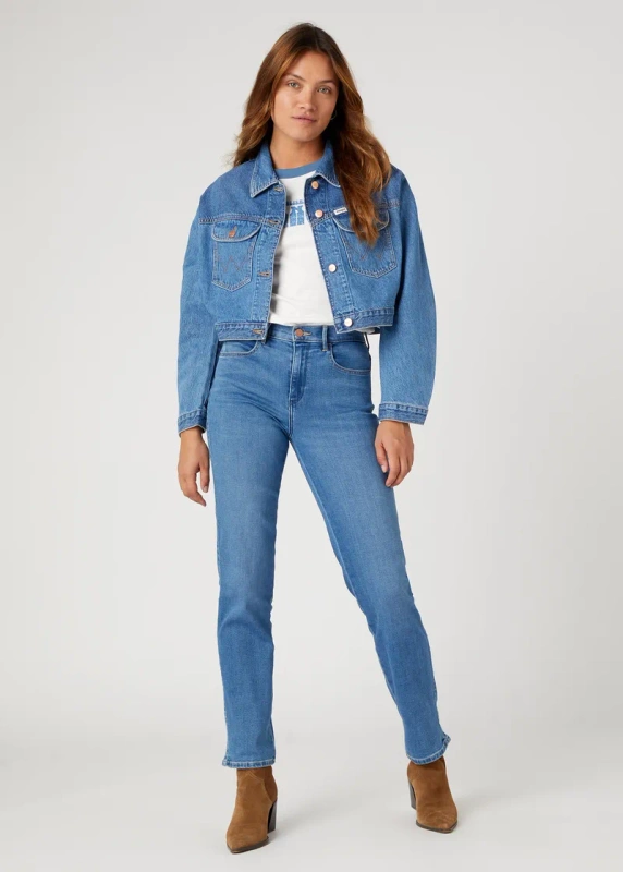 WRANGLER DAMSKIE SPODNIE JEANSOWE WRANGLER STRAIGHT AURELIA 112332359