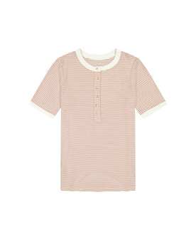 DAMSKA KOSZULKA WRANGLER FEMME KNIT HENLEY COGNAC 112370741