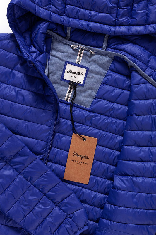 KURTKA WRANGLER NYLON JACKET SURF BLUE W4642YM6U 112128920