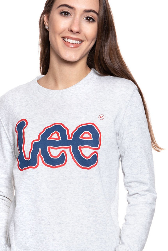 BLUZA LEE DAMSKA LOGO SWS SHARP GREY MELE L53YRX03 112112616