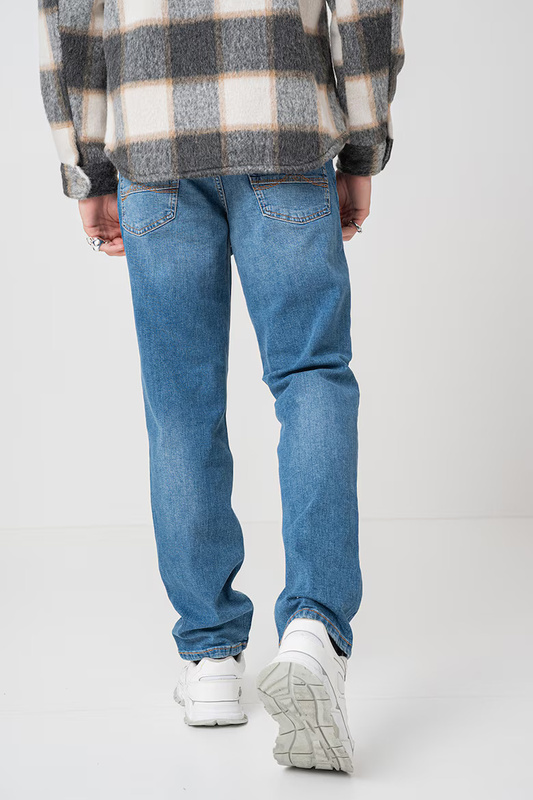 Męskie Spodnie Jeansowe Mustang Style Washington Straight Denim Blue 1016814 5000 582