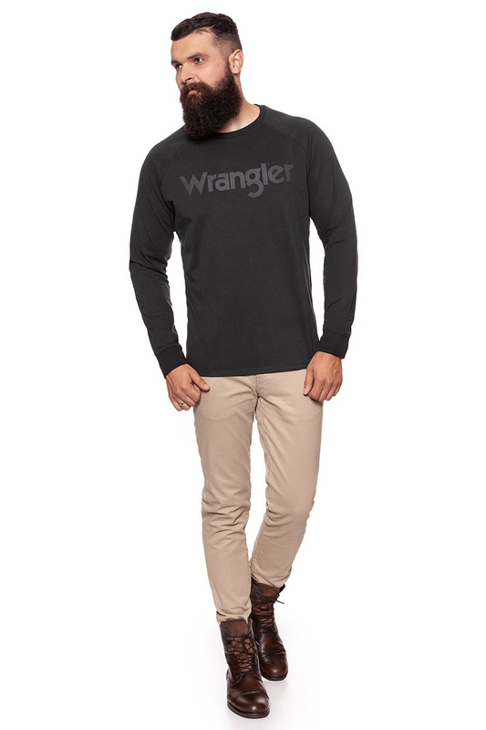 WRANGLER LS KABEL RAGLAN FADED BLACK W7B17FGV6 112131412