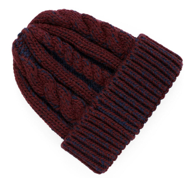 WRANGLER ZESTAW CABLET HAT RHUBARB RED W0M09U2RO W0S09U2RO