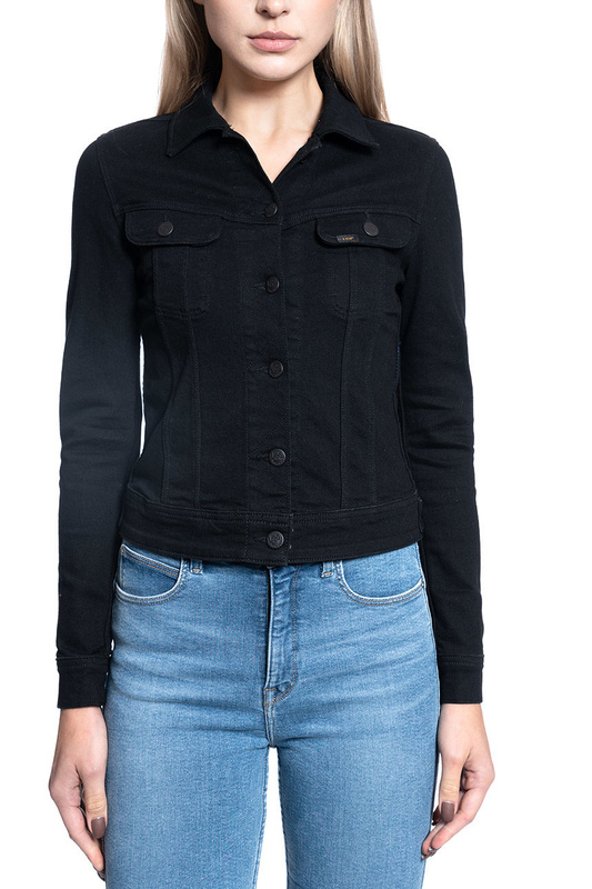 DAMSKA KURTKA JEANSOWA LEE SLIM RIDER BLACK RINSE L541PI47 112112700