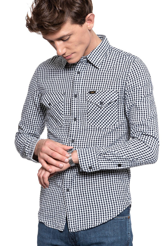 LEE WESTERN SHIRT MĘSKA KOSZULA W KRATĘ BLACK L644NL01 112115593