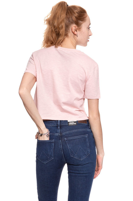WRANGLER T SHIRT DAMSKI CROP TEE CHALK PINK W7382EAWG 112131027