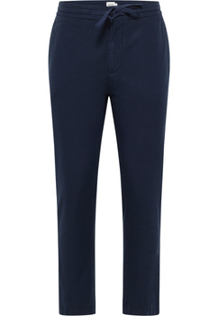 Męskie Spodnie Jeansowe Mustang Style Milano Linen Jogger Navy Blazer 1016436 5324