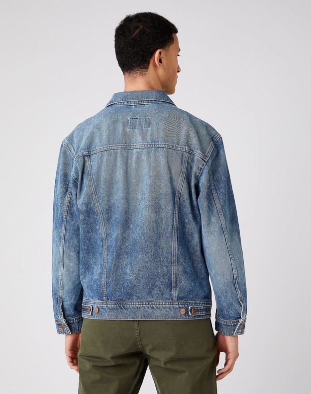 MĘSKA KURTKA JEANSOWA WRANGLER ANTI FIT JACKET STONE EROSION W459SF667 112141345