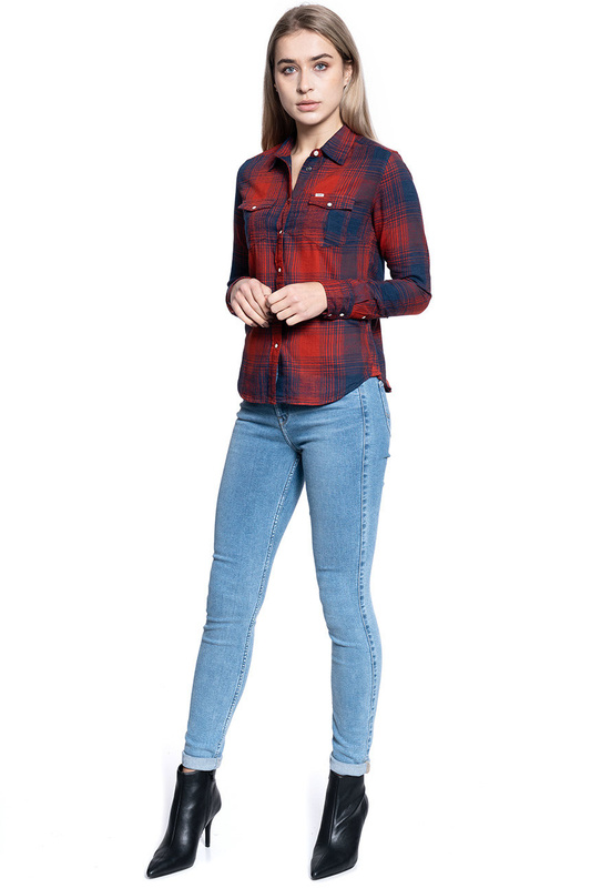 DAMSKA KOSZULA MATERIAŁOWA LEE REGULAR WESTERN SHIRT RED OCHRE L45SGBOE 112110476