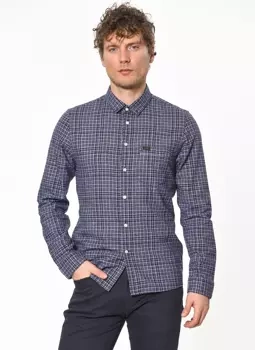 LEE SLIM BUTTON DOWN MĘSKA KOSZULA MATERIAŁOWA W KRATĘ NIGHT SKY L66XZHSJ 112116835