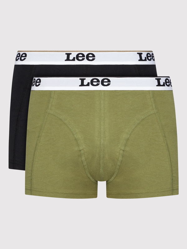 LEE 2-PACK TRUNK MĘSKIE BOKSERKI BLACK/GREEN LP03CKWU 112145718