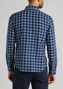 MĘSKA KOSZULA W KRATĘ LEE CLEAN WESTERN SHIRT WASHED BLUE L644RHLR 112115619