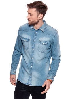 WRANGLER WESTERN DENIM SHIRT VINTAGE INDIGO W59731DZ8 112129827
