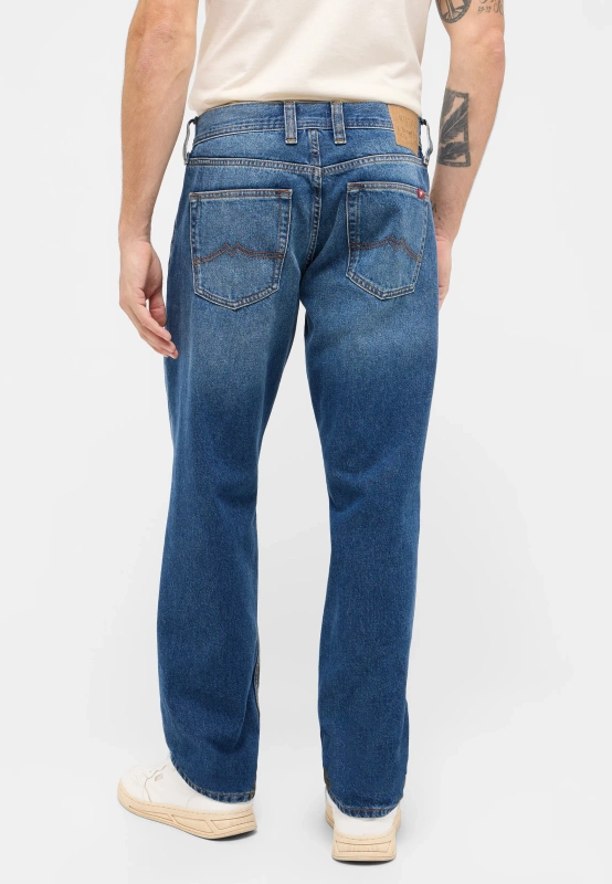 Męskie Spodnie Jeansowe MUSTANG Denver Straight Denim Blue 1016340 5000 682