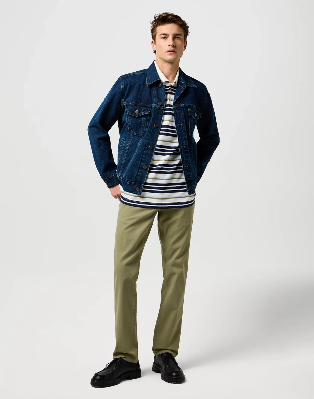 MESKIE SPODNIE WRANGLER REGULAR CHINO ALOE 112371031