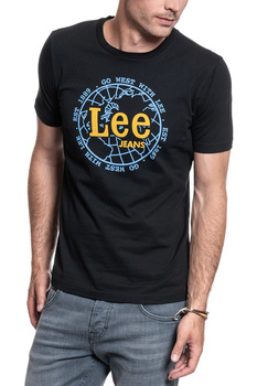 T-SHIRT MĘSKI LEE T SHIRT WORLD TEE BLACK L64BFE01 112115665