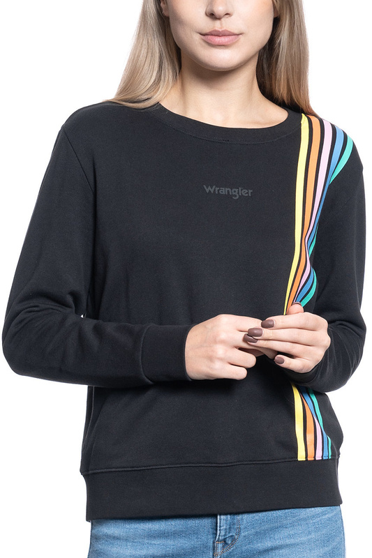 BLUZA DAMSKA WRANGLER REGULAR SWEAT FADED BLACK W6N2HAXV6 112130789