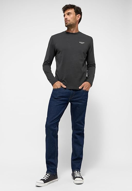 Męskie Spodnie Jeansowe Mustang Style Oregon Slim Denim Blue 1015864 5000 940