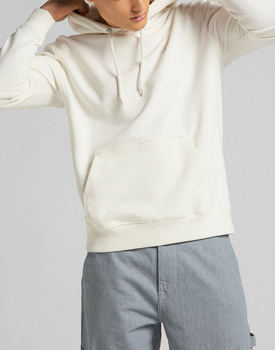 LEE PLAIN HOODIE MĘSKA BLUZA Z KAPTUREM LOGO ECRU L80YSPNQ 112121601