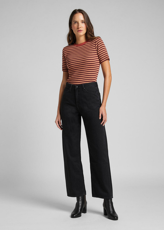 DAMSKIE SPODNIE JEANSOWE LEE WIDE LEG BLACK DUNS L30SNECY 112106657