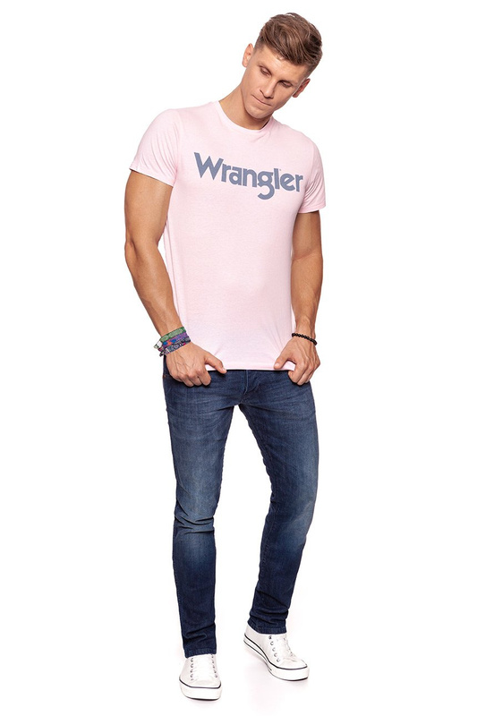 KOSZULKA WRANGLER SS LOGO TEE PEPPA PINK W7A86D3U6 112131299