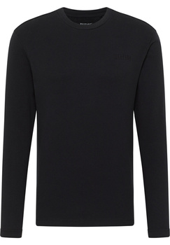 MUSTANG ANTON B MĘSKA KOSZULKA Z DŁUGIM RĘKAWEM LONGSLEEVE BASIC BLACK 1014108 4142