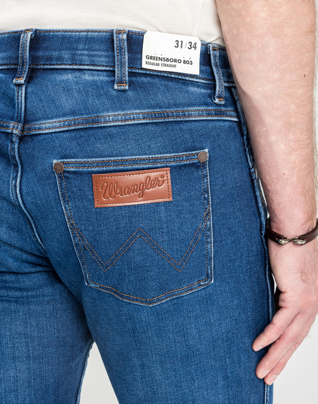 MESKIE SPODNIE  WRANGLER GREENSBORO DANDELION SUMMER 112364419