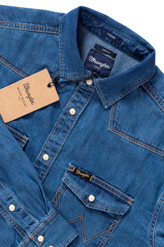 WRANGLER CLASSIC WESTERN MID INDIGO W5834O18E