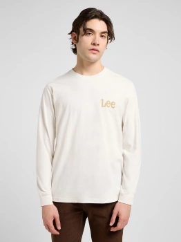 MESKA KOSZULKA LEE LS WOBBLY LEE TEE ECRU 112370507