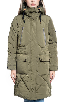 DAMSKA KURTKA ZIMOWA LEE ELONGATED PUFFER OLIVE GREEN L56FMKNX 112113036