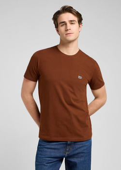 MESKA KOSZULKA  LEE SS PATCH LOGO TEE LUXE BROWN 112370498