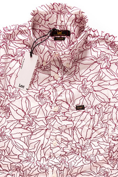 KOSZULA LEE BUTTON DOWN SS FADED RED L886ODLE 112123694
