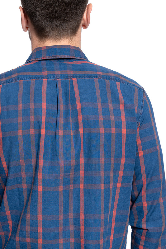 KOSZULA MĘSKA WRANGLER LS 2PKT FLAP SHIRT FORMULA RED W5A56CXWO 112130054