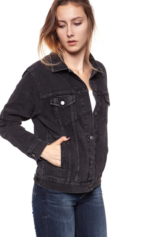 WRANGLER TRUCKER JACKET BACK TO BLACK W4070999S SAMPLE