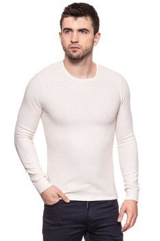 MĘSKI SWETER WRANGLER PIQUE CREW KNIT IVORY W8616PTIV 112132319