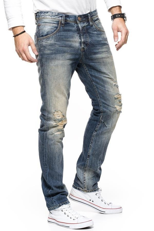 TOM TAILOR SPODNIE MĘSKIE AEDAN SLIM VINTAGE BLUE DENIM 6203519.00.12 COL. 1074