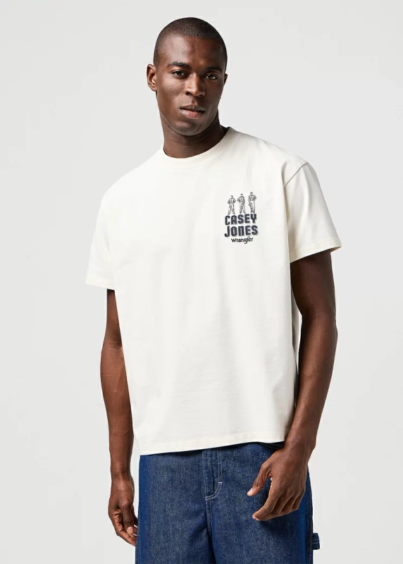WRANGLER MĘSKA KOSZULKA WRANGLER CJ GRAPHIC TEE VINTAGE WHITE 112362910