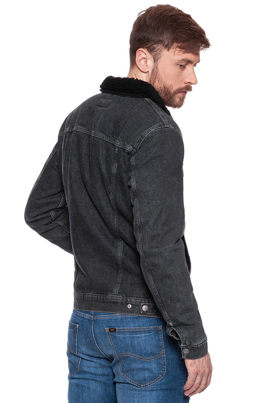 KURTKA ZIMOWA WRANGLER SHERPA JACKET MIDNIGHT STONE W423RJ19X 112128816