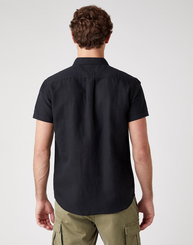 KOSZULA MĘSKA WRANGLER SS 1PKT SHIRT BLACK W5J7LO100 112130189