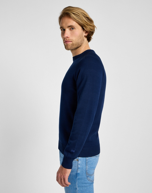 MESKI SWETER  LEE CLEAN RAGLAN SWEATER TRUE NAVY 112355671