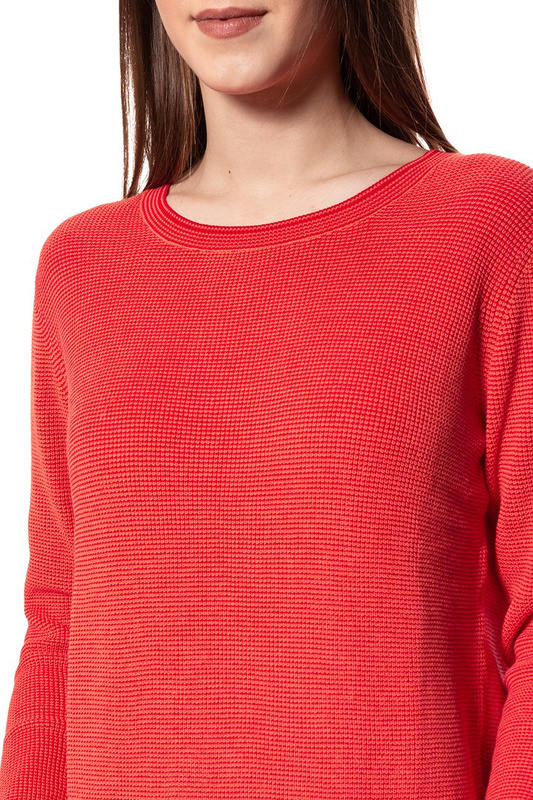 DAMSKI SWETER WRANGLER TWO TONE KNIT GLOW ORANGE W81081P48 112132226