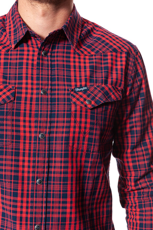 WRANGLER L/S HERITAGE WESTERN H. R. RED W57168R1P