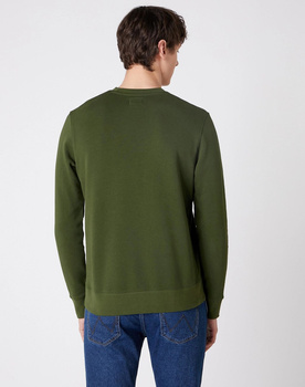 MĘSKA BLUZA WRANGLER SIGN OFF CREW RIFLE GREEN W6589HAG3 112130619