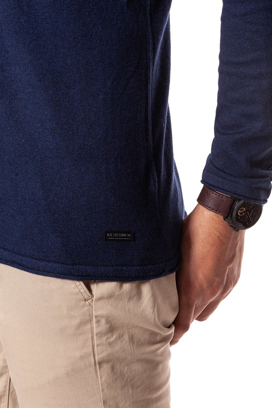 LEE V NECK KNIT MEDIEVAL BLUE L84OAH13