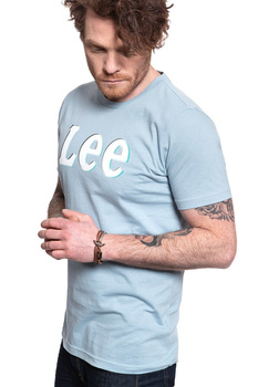 LEE T SHIRT DISTORTED LOGO TEE ASHLEY BLUE L61OFENA 112113980