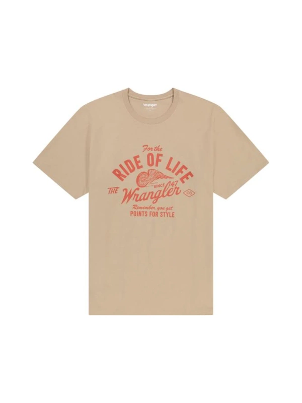 MESKA KOSZULKA WRANGLER AMERICANA TEE TIMBERWOLF 112362788