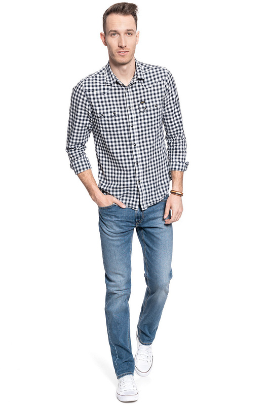 LEE DAREN ZIP FLY MĘSKIE SPODNIE JEANSOWE BROKEN BLUE L707DXSX 112118100